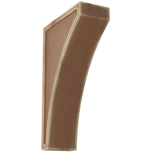 Ekena Millwork 3"W x 7 1/2"D x 12"H Extra Large Lawson Wood Vintage Decor Corbel, Weathered Brown CORWD03X07X12LWBR - main